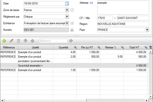 Gestion des ventes